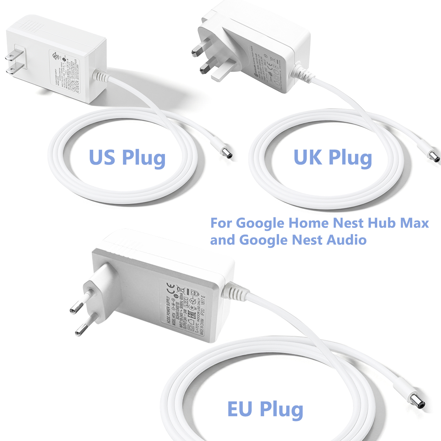 Google Speaker Nest Audio - Adaptateur d'alimentation 24V pour Google Home